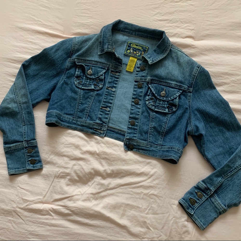 Y2K Cropped Denim Jacket